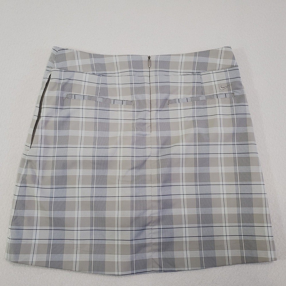 Nike Golf Dri-FIT Gray Plaid Pleated Skort Womens 6 Moisture Wicking Performance - Picture 2 of 16